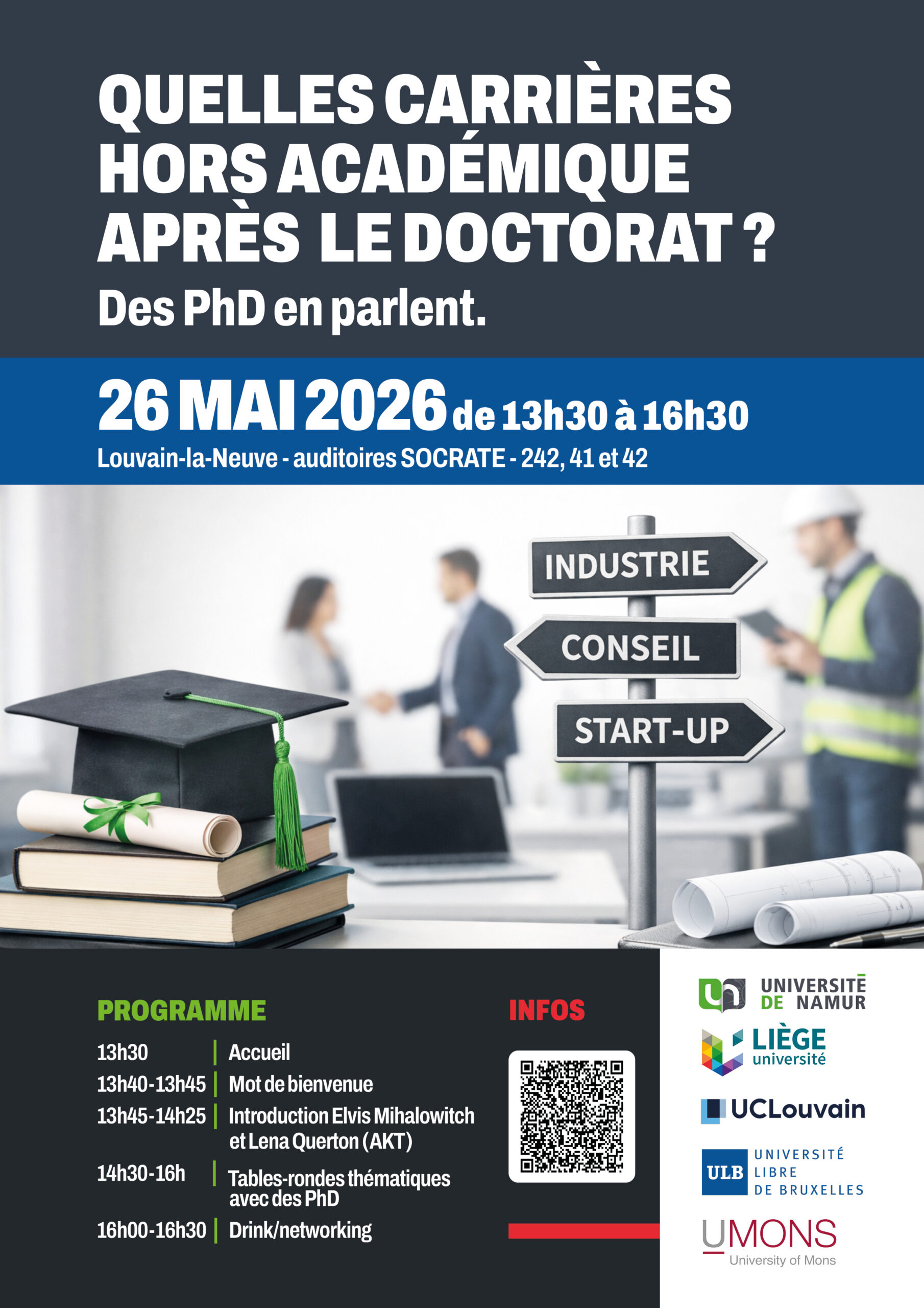 Photo illustrant l’événement suivant: Quelles carrières hors du monde académique après le doctorat ? Des PhD en parlent